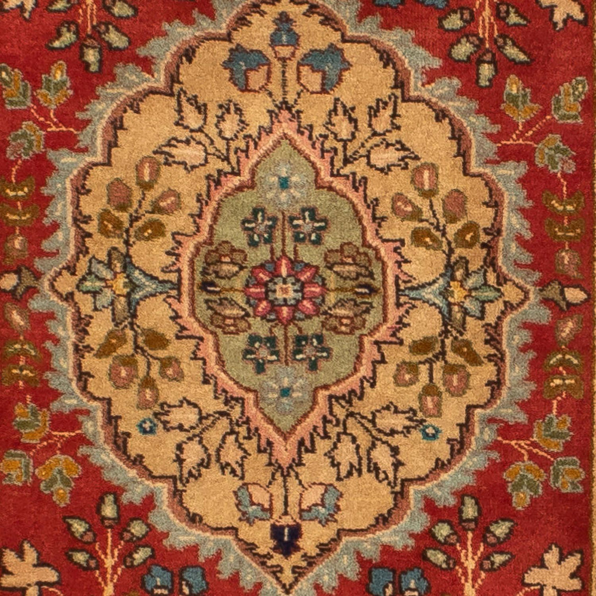 Løber Persisk tæppe - Tabriz - Royal - 365 x 78 cm - rød