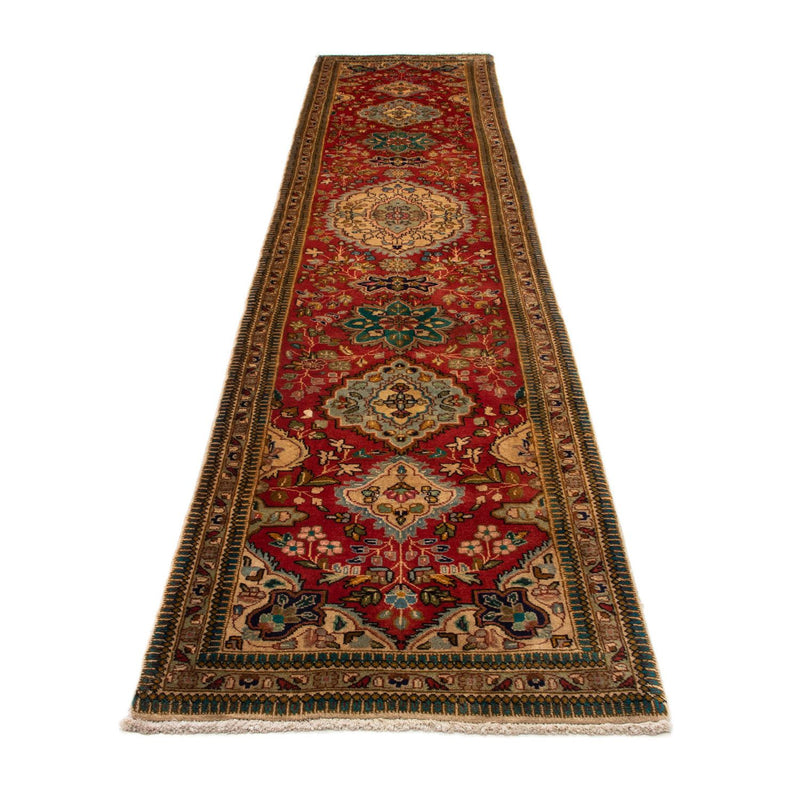 Løber Persisk tæppe - Tabriz - Royal - 365 x 78 cm - rød
