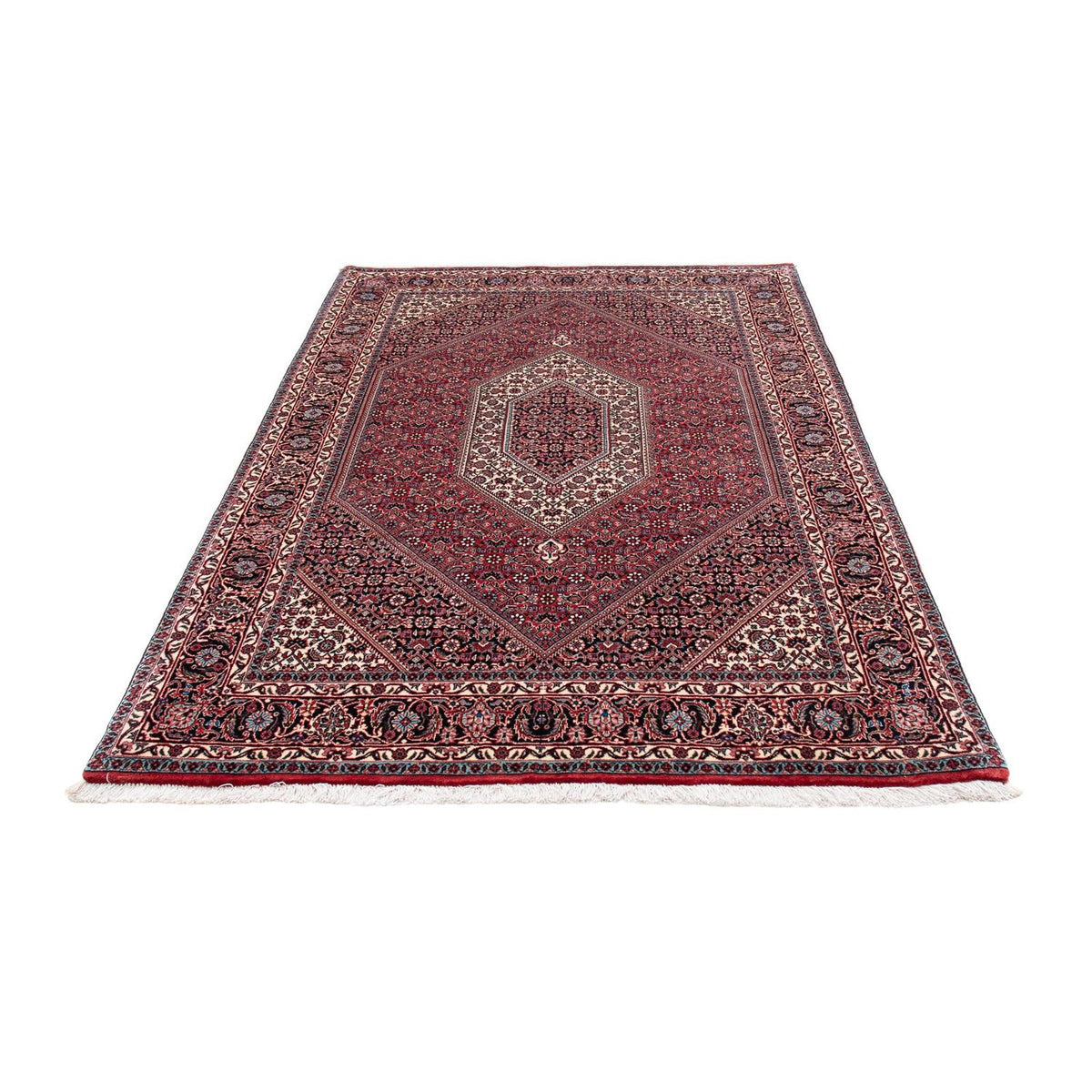 Persisk tæppe - Bijar - 202 x 132 cm - lysrød