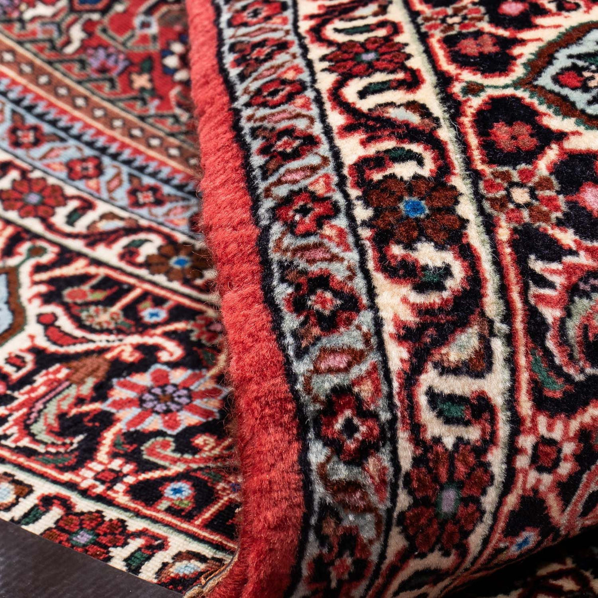 Persisk tæppe - Bijar - 237 x 172 cm - lysrød