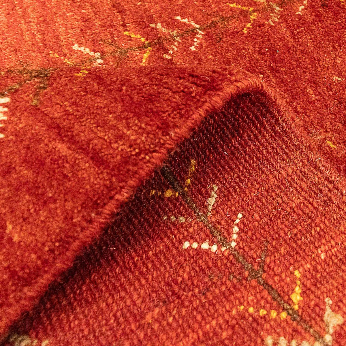 Gabbeh-tæppe - Persisk - 137 x 75 cm - mørkerød