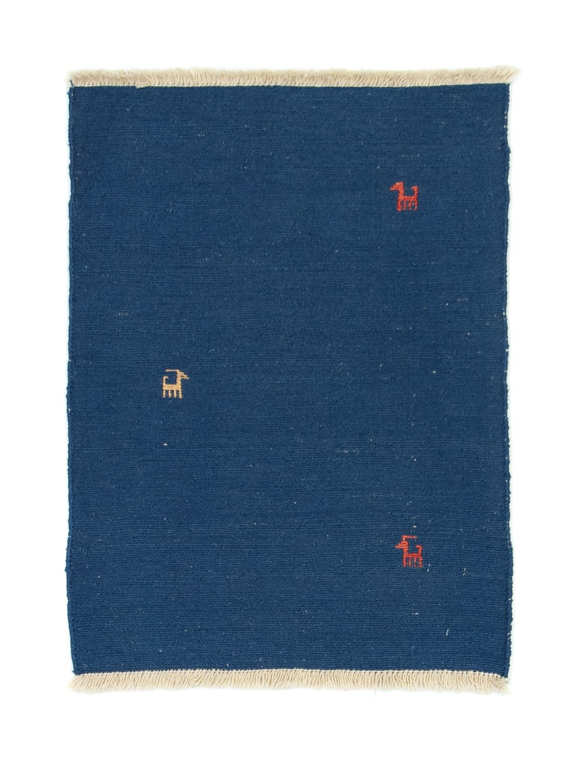 Gabbeh-tæppe - Persisk - 86 x 63 cm - mørkeblå