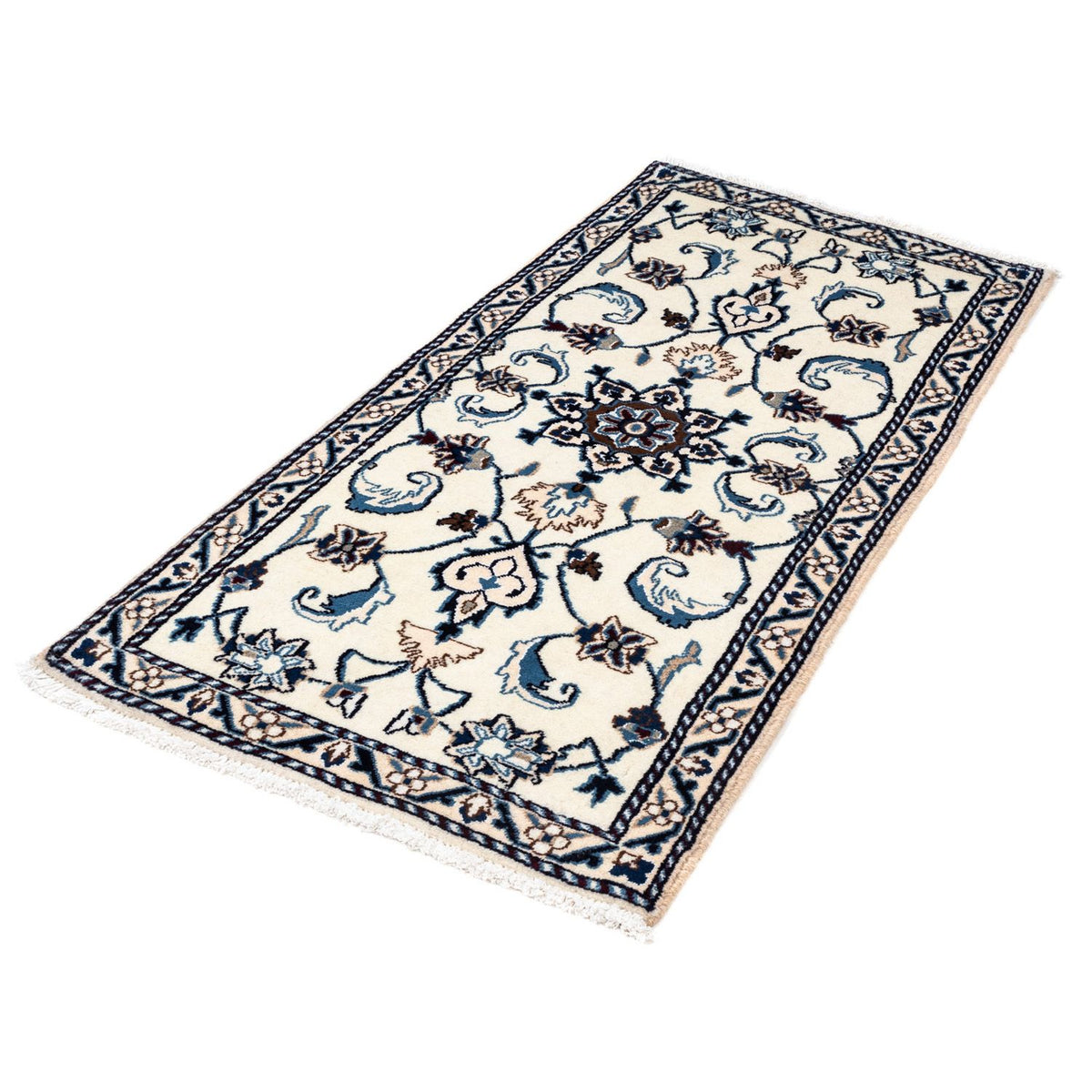 Persisk tæppe - Nain - 139 x 68 cm - beige