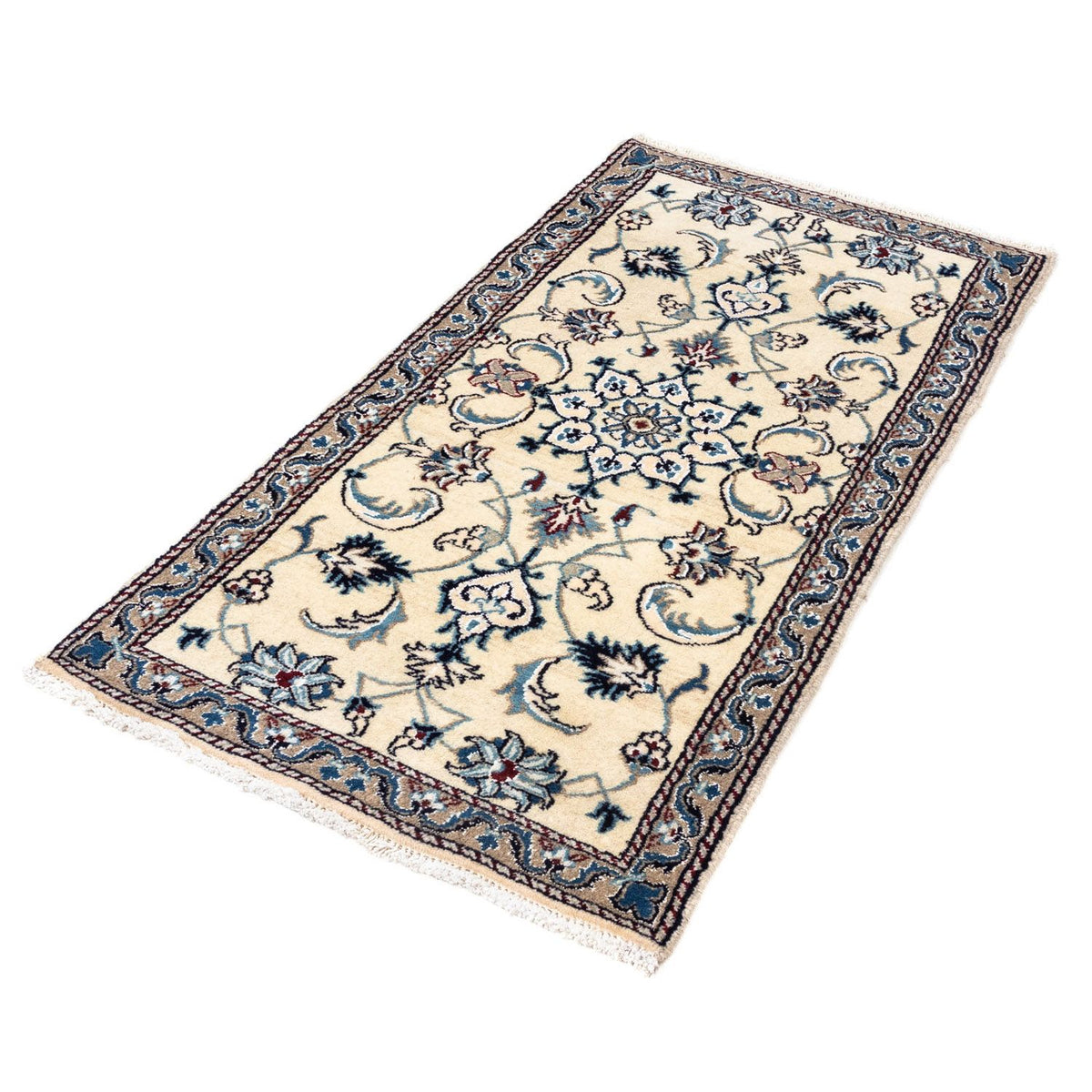 Persisk tæppe - Nain - 135 x 68 cm - beige