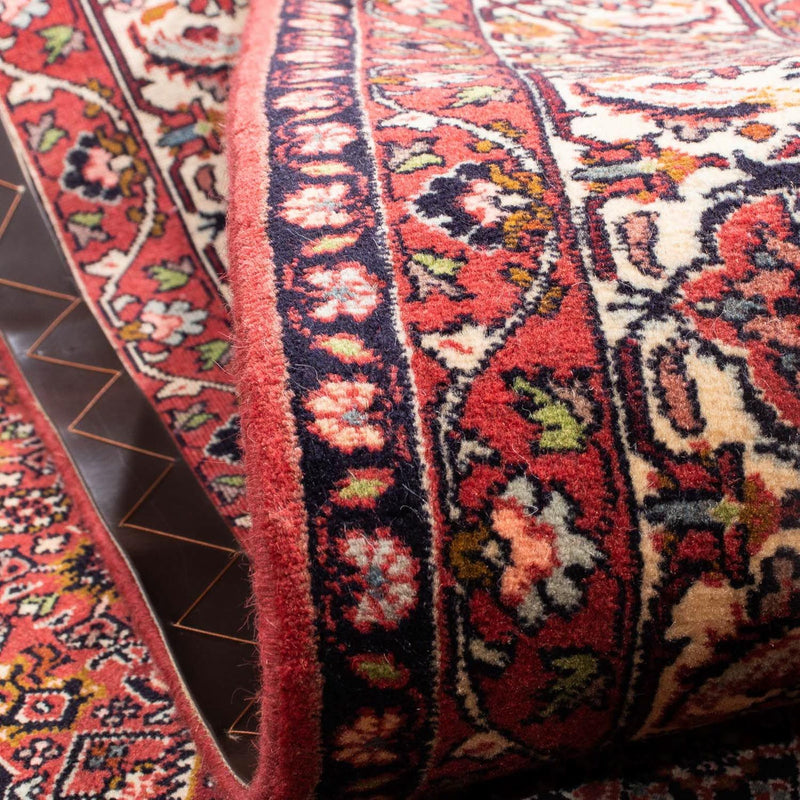 Persisk tæppe - Bijar - 246 x 171 cm - lysrød