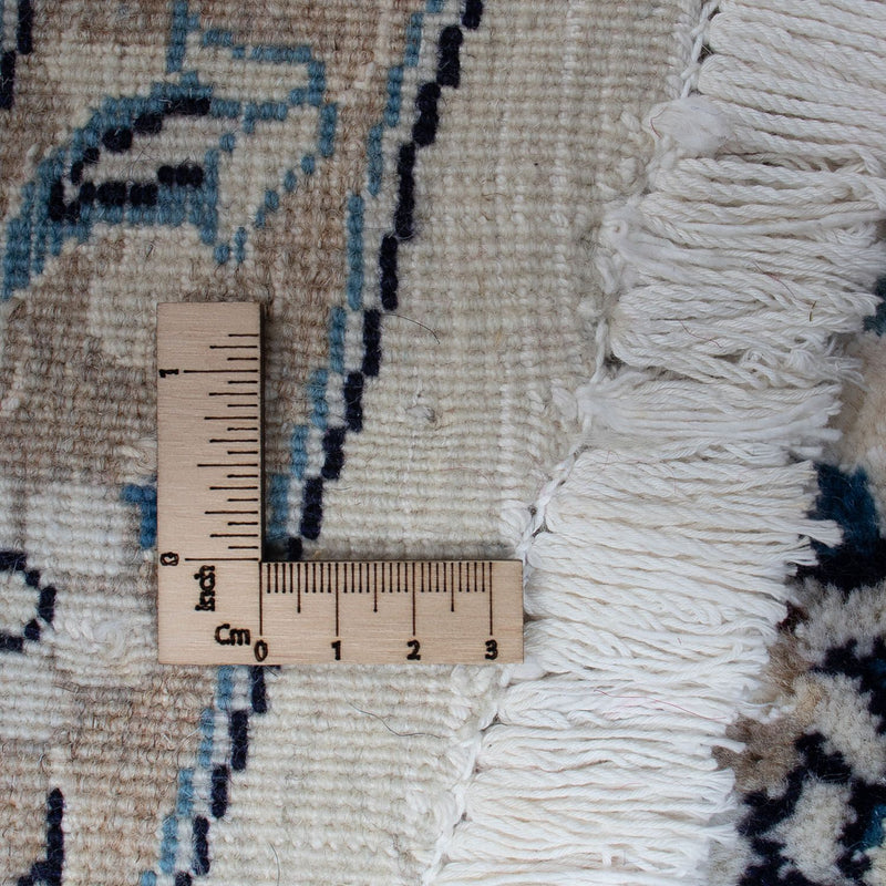 Persisk tæppe - Nain rundt  - 245 x 245 cm - mørkerød