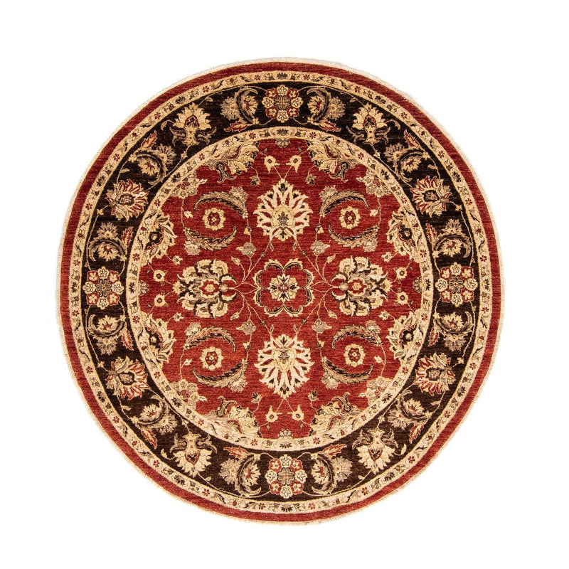 Ziegler Carpet rundt  - 248 x 239 cm - mørkerød