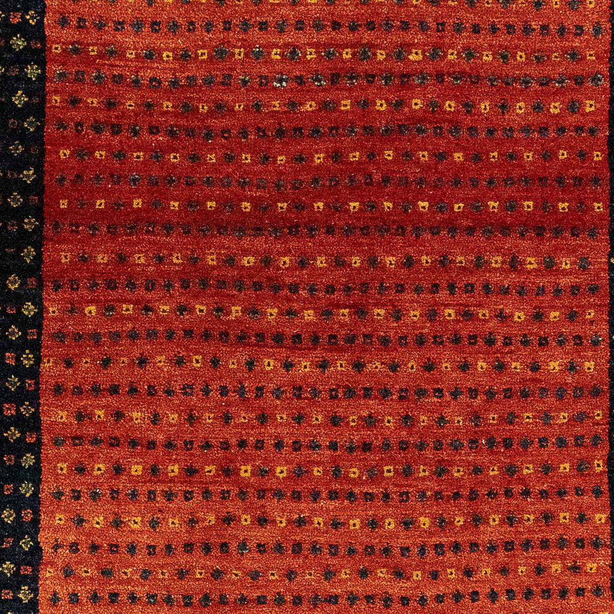 Gabbeh Tæppe - Loribaft Persisk - 136 x 82 cm - mørkerød