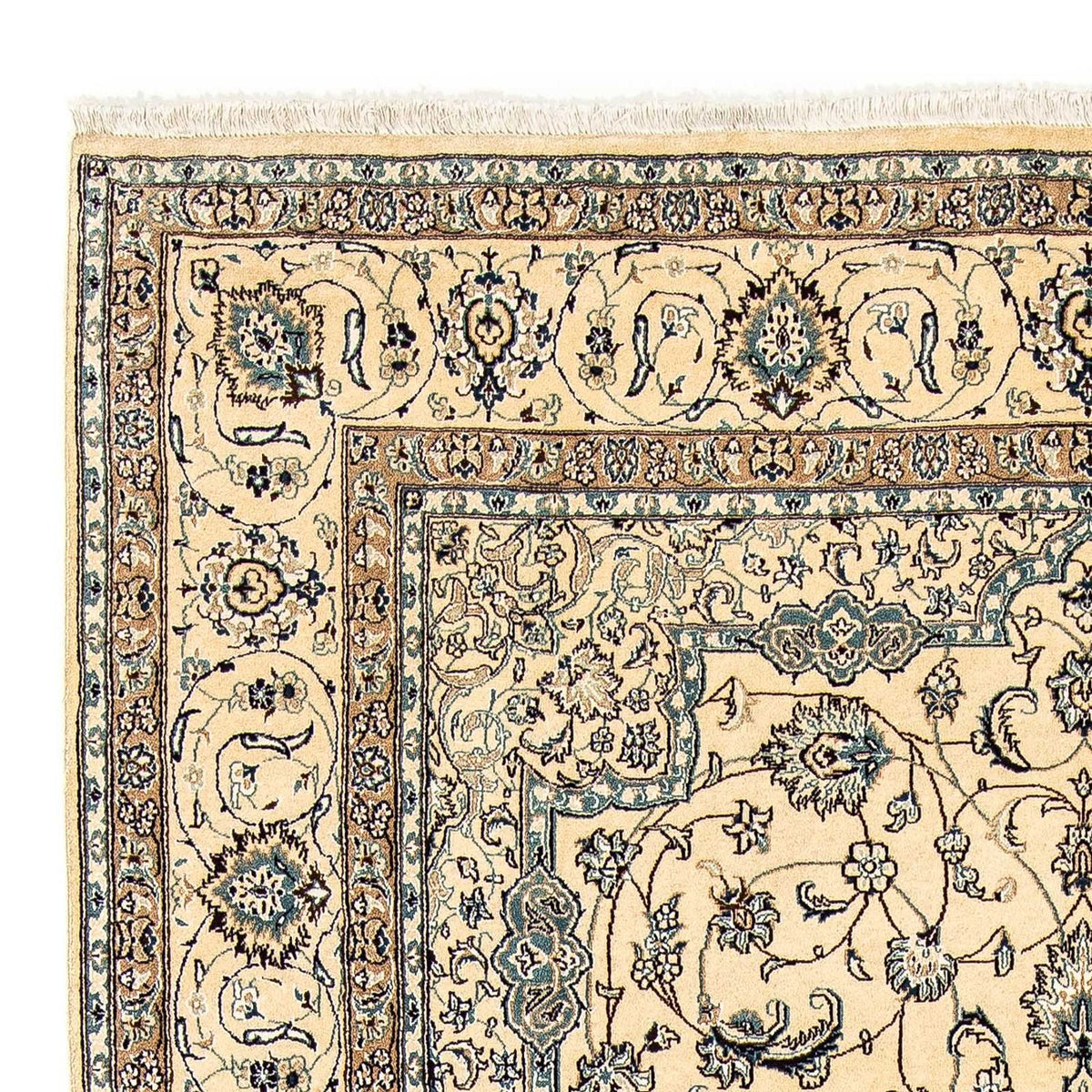 Persisk tæppe - Nain - 305 x 198 cm - beige