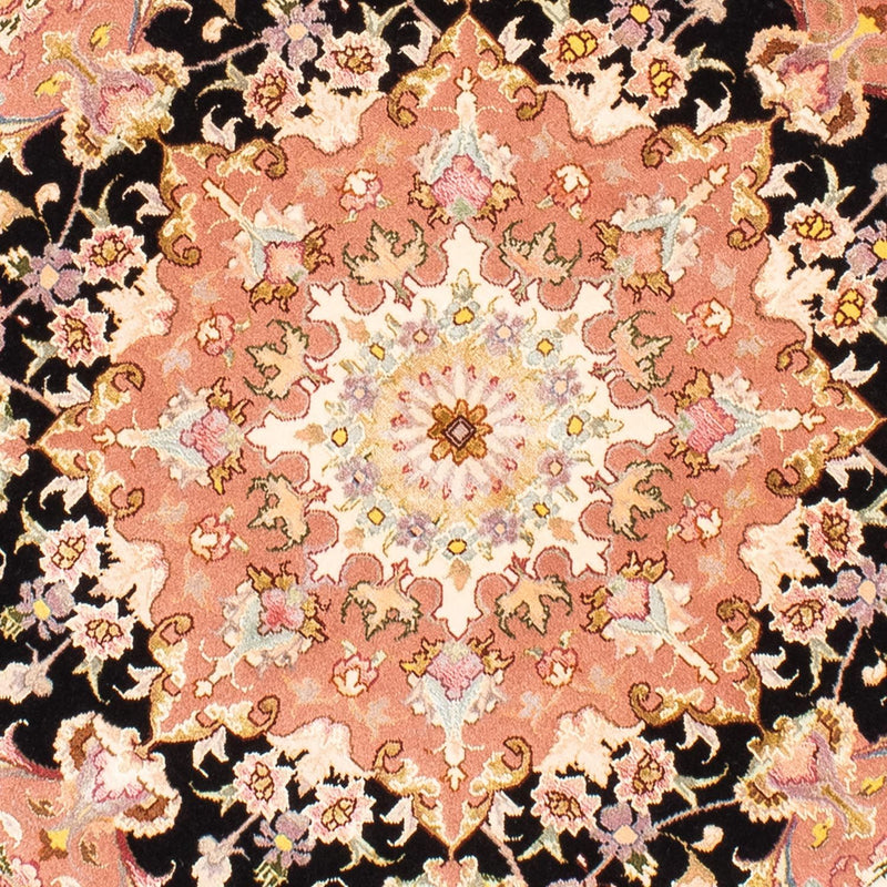 Persisk tæppe - Tabriz - Royal rundt  - 153 x 153 cm - mørkeblå