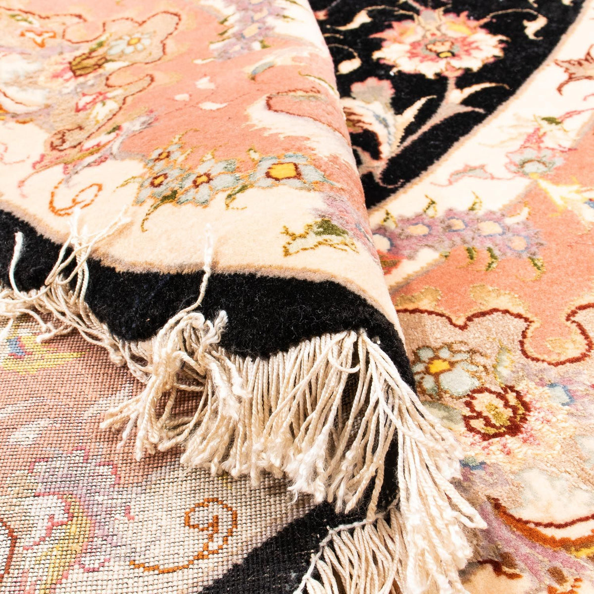 Persisk tæppe - Tabriz - Royal rundt  - 153 x 153 cm - mørkeblå