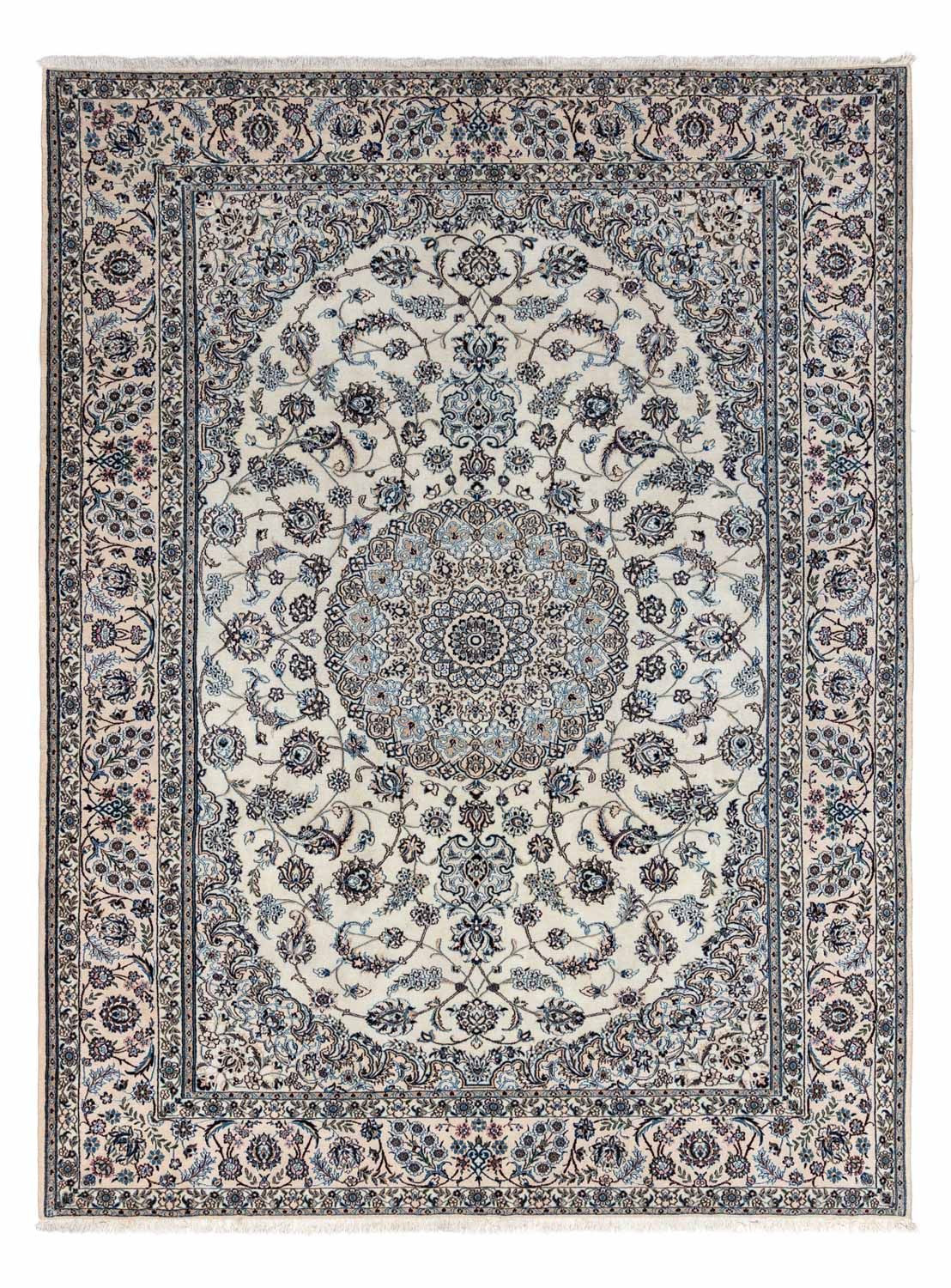Persisk tæppe - Nain - Royal - 348 x 250 cm - sølv