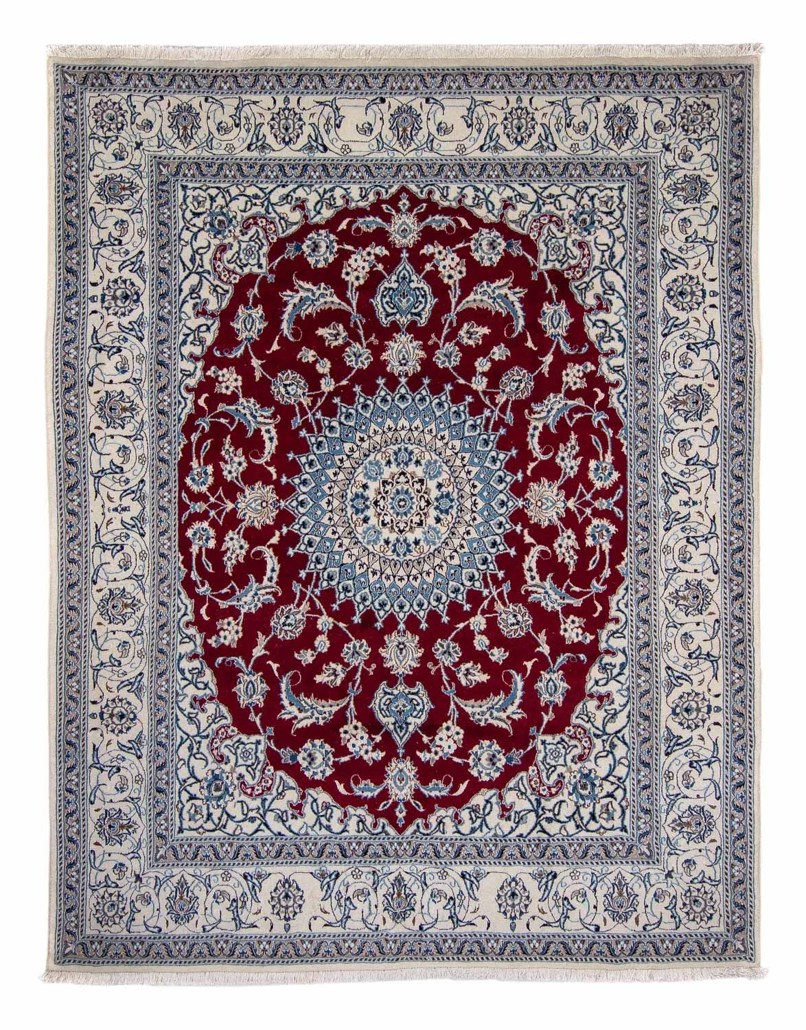 Persisk tæppe - Nain - 318 x 246 cm - mørkerød