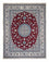Persisk tæppe - Nain - 318 x 246 cm - mørkerød