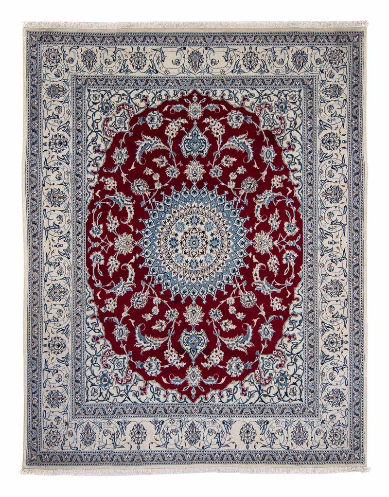 Persisk tæppe - Nain - 318 x 246 cm - mørkerød