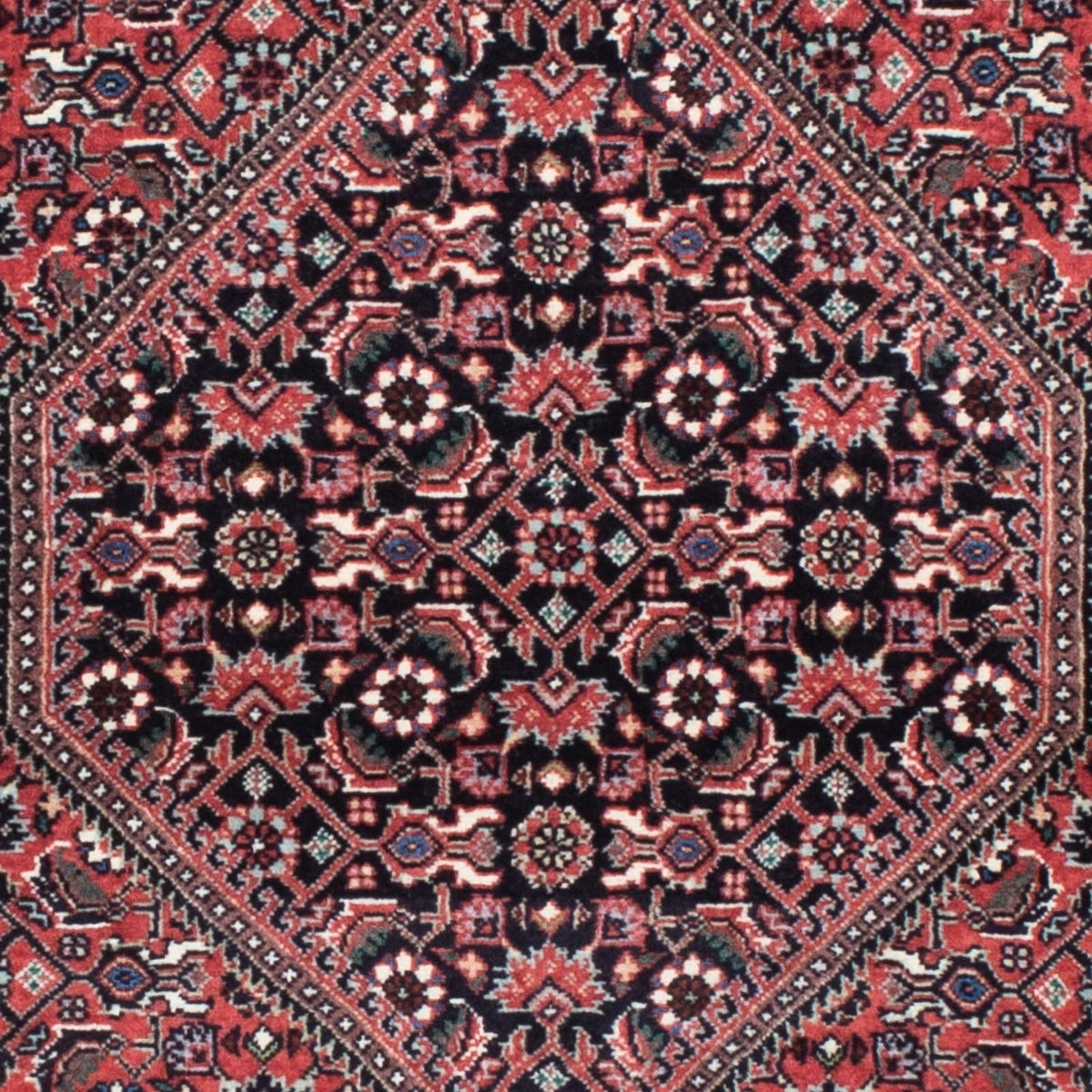 Løber Persisk tæppe - Bijar - 196 x 72 cm - mørkeblå