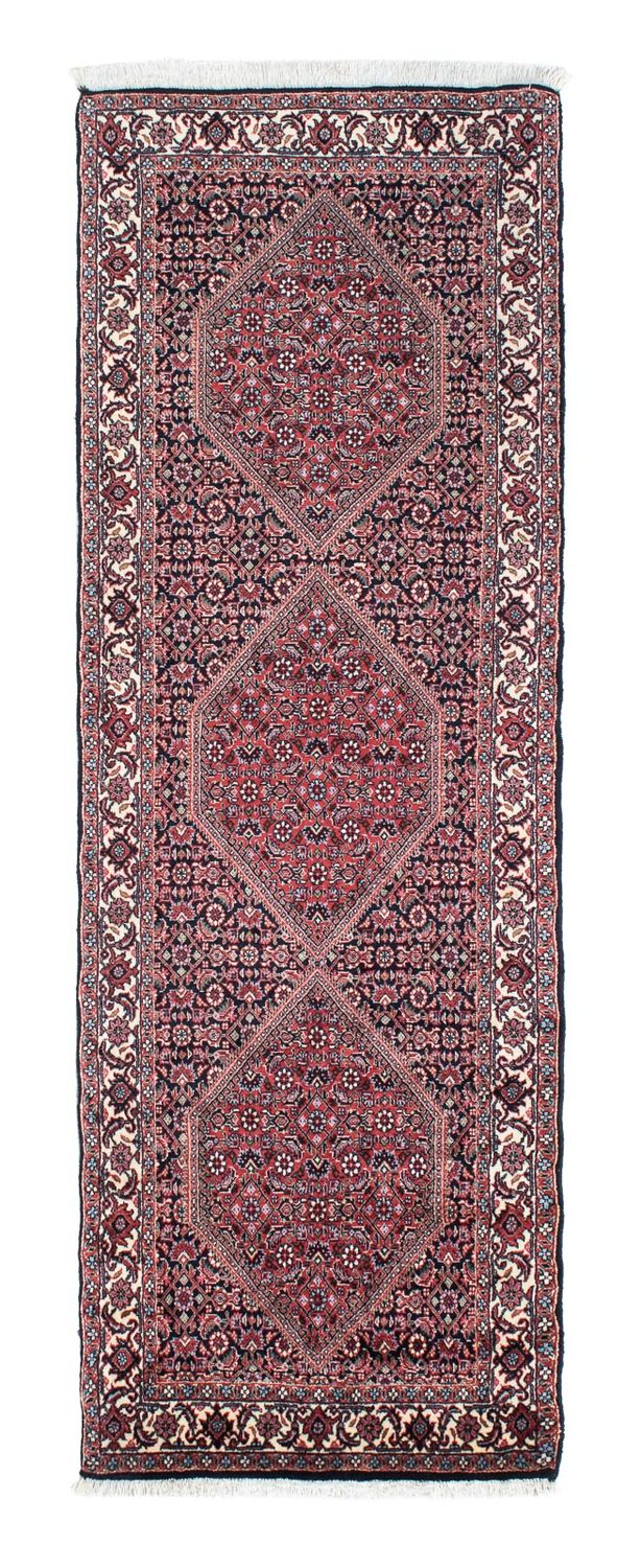 Løber Persisk tæppe - Bijar - 208 x 73 cm - mørkeblå