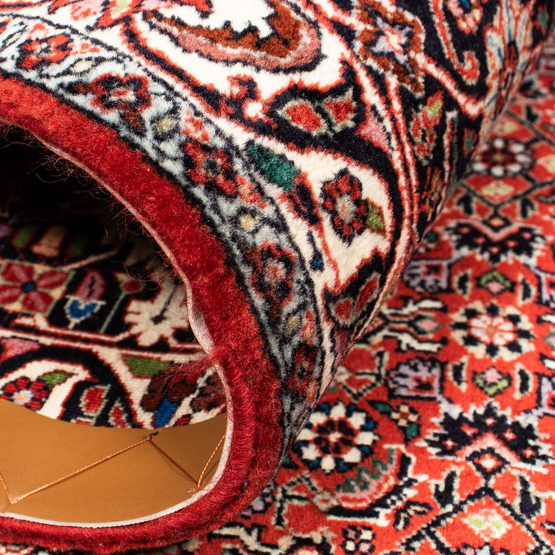 Persisk tæppe - Bijar - 403 x 298 cm - mørkerød