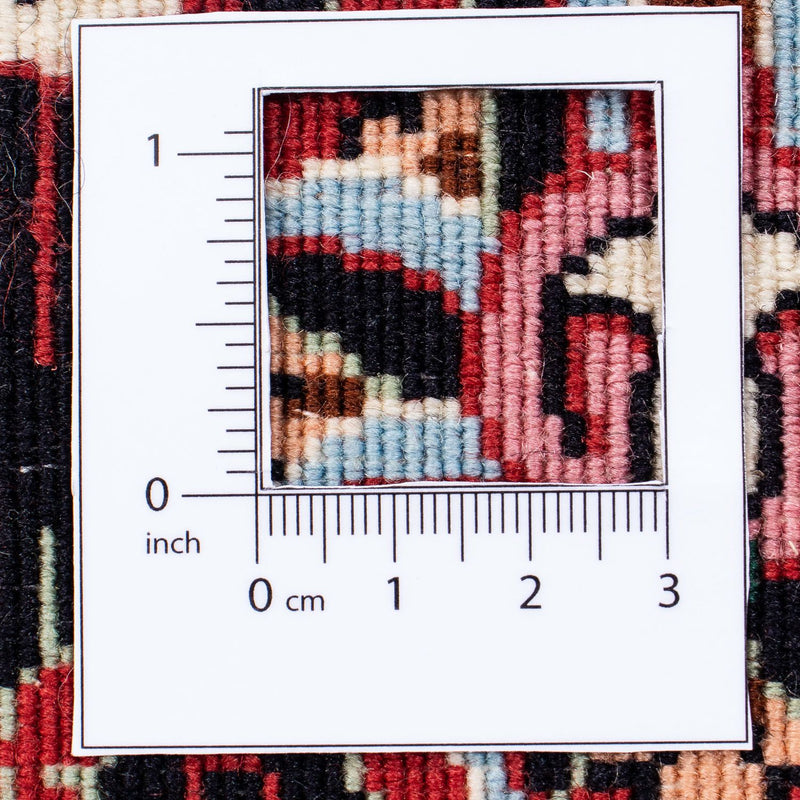 Persisk tæppe - Bijar - 296 x 250 cm - mørkerød