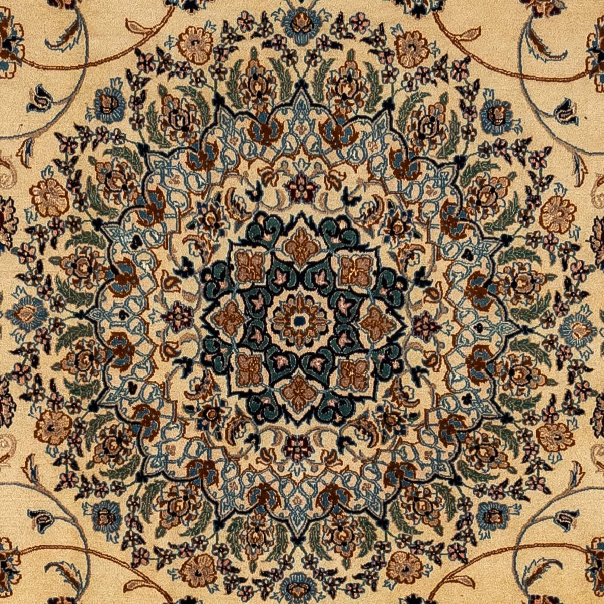 Persisk tæppe - Nain - Royal - 337 x 250 cm - mørk beige
