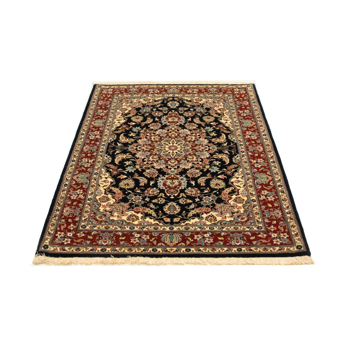 Persisk tæppe - Ghom - 151 x 105 cm - sort