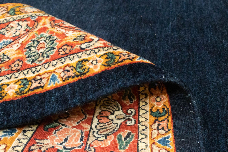 Gabbeh Tæppe - Loribaft Persisk - 189 x 147 cm - mørkeblå