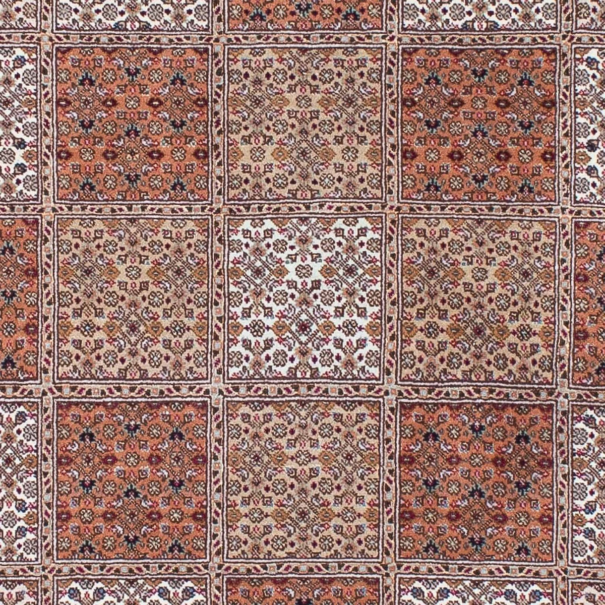 Persisk tæppe - Tabriz firkantet  - 153 x 150 cm - mørkerød
