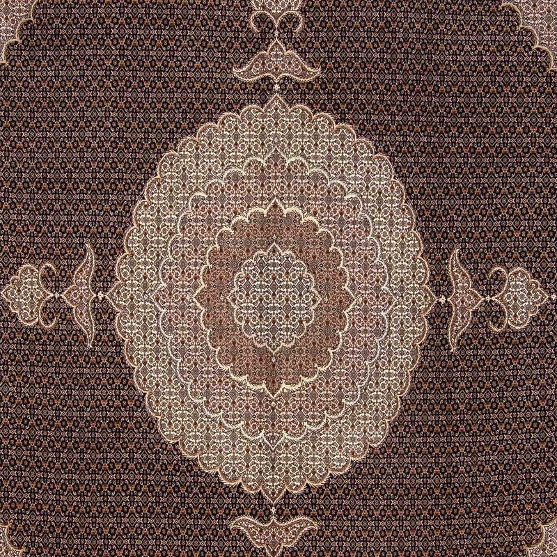 Persisk tæppe - Tabriz firkantet  - 315 x 298 cm - mørkebrun