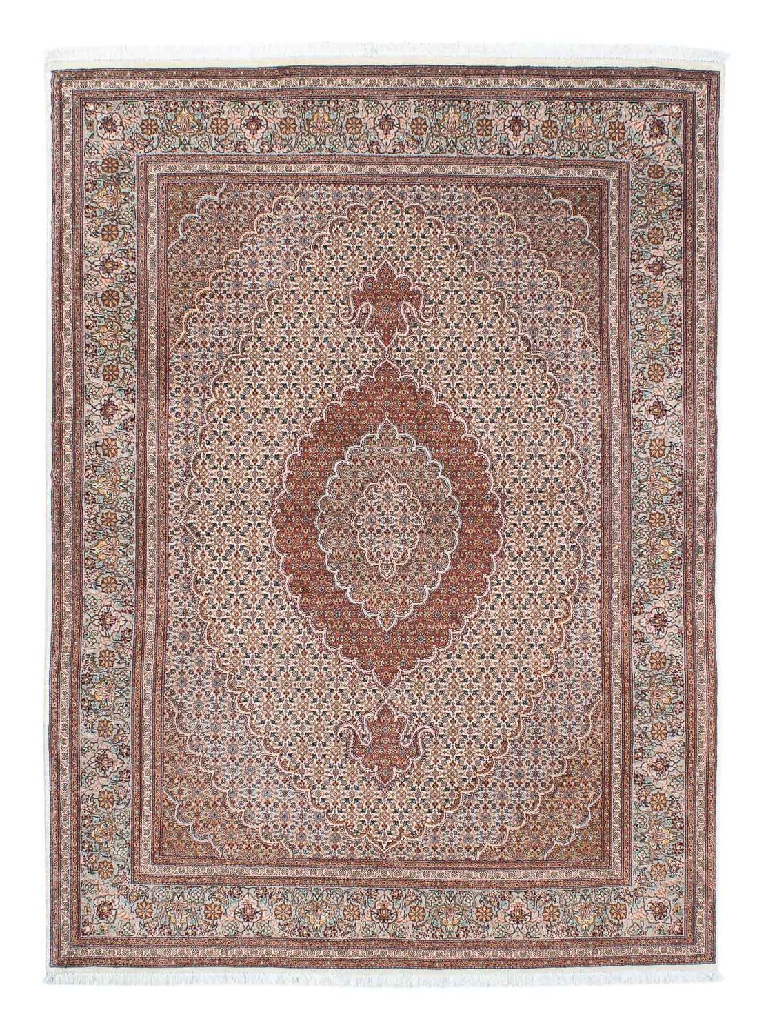 Persisk tæppe - Tabriz - 202 x 150 cm - lys brun