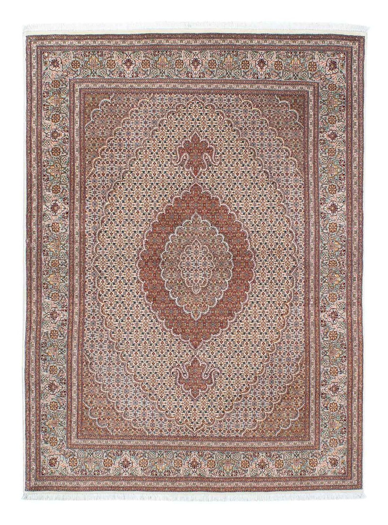 Persisk tæppe - Tabriz - 202 x 150 cm - lys brun