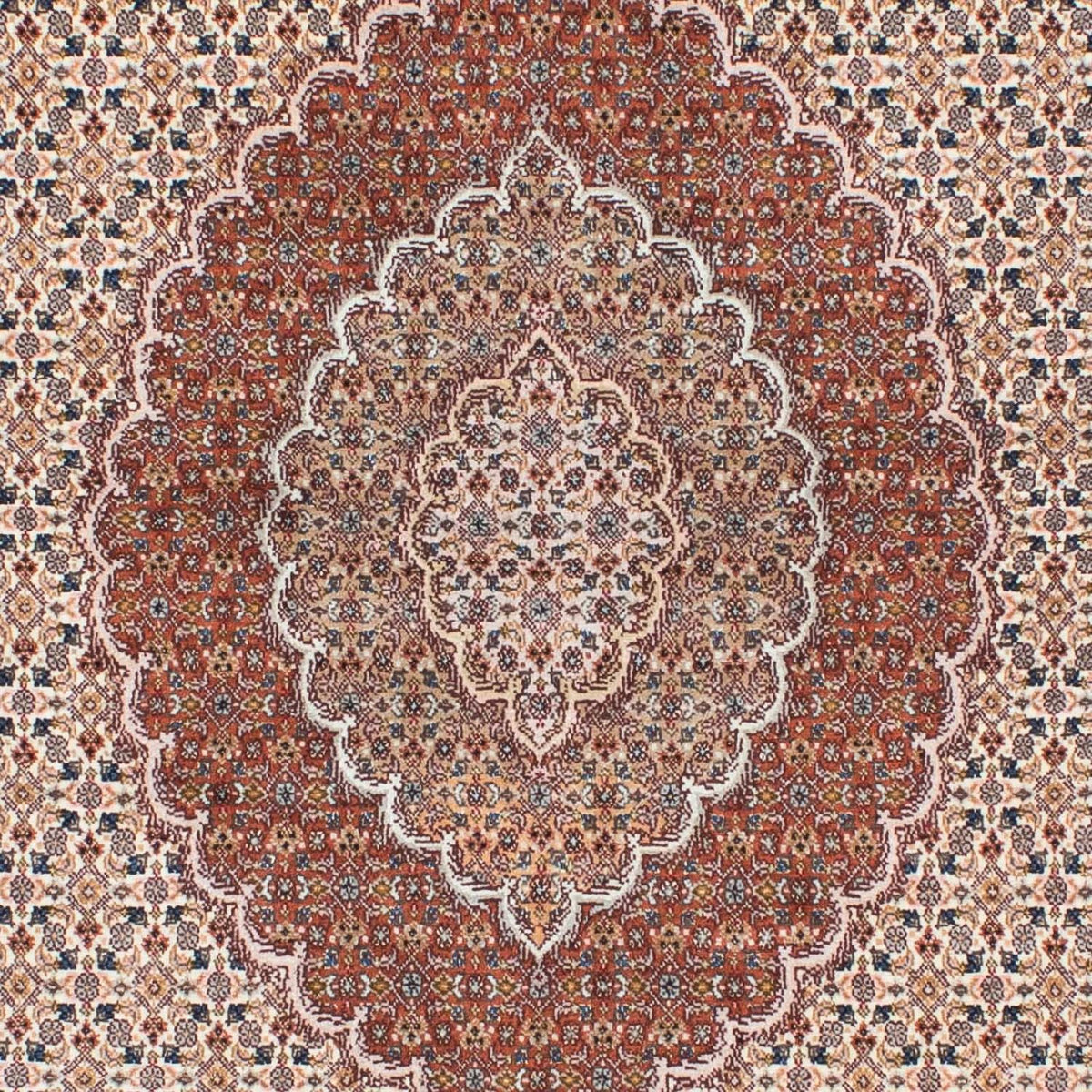 Persisk tæppe - Tabriz - 202 x 150 cm - lys brun