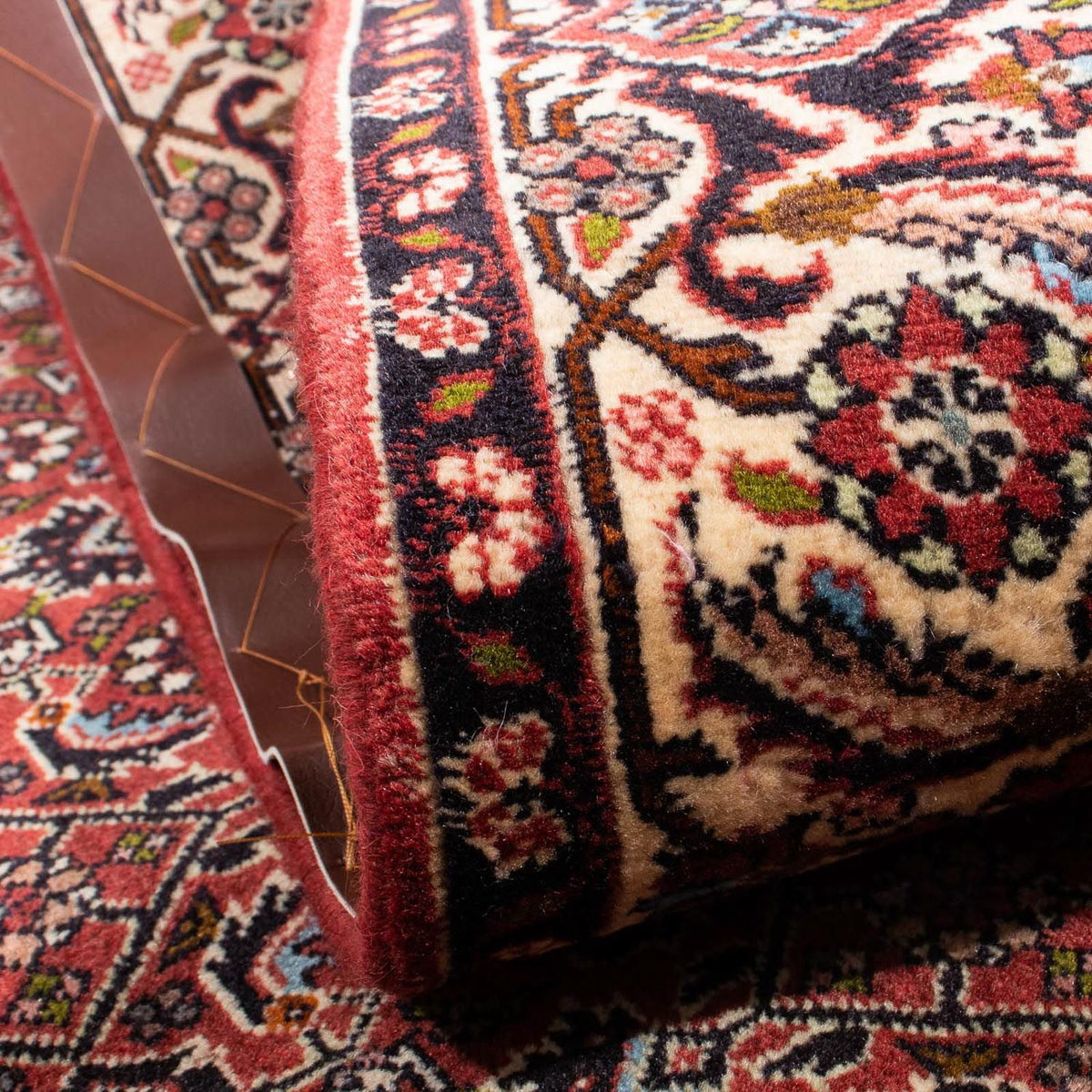 Persisk tæppe - Bijar - 205 x 141 cm - mørkerød