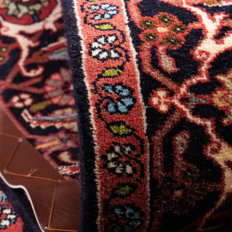 Persisk tæppe - Bijar - 198 x 136 cm - mørkerød