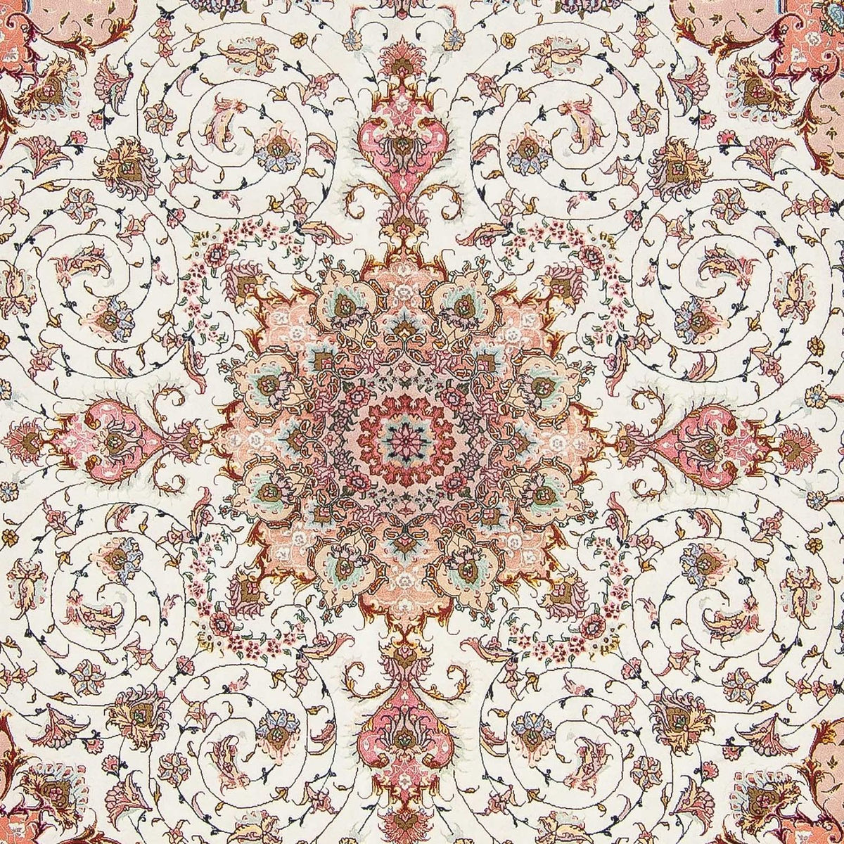 Persisk tæppe - Tabriz - Royal firkantet - 300 x 298 cm - beige