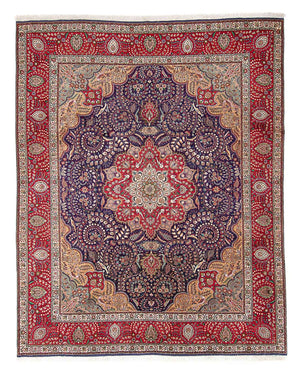 Persisk tæppe - Tabriz - Royal - 374 x 296 cm - blå