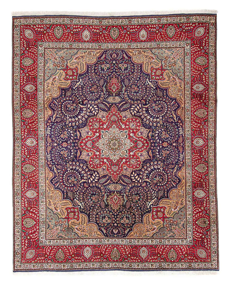 Persisk tæppe - Tabriz - Royal - 374 x 296 cm - blå