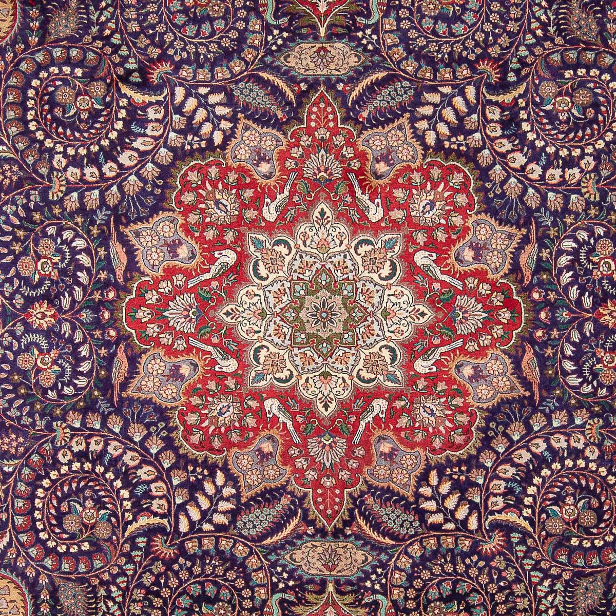 Persisk tæppe - Tabriz - Royal - 374 x 296 cm - blå