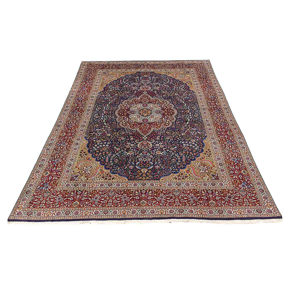 Persisk tæppe - Tabriz - Royal - 391 x 300 cm - blå