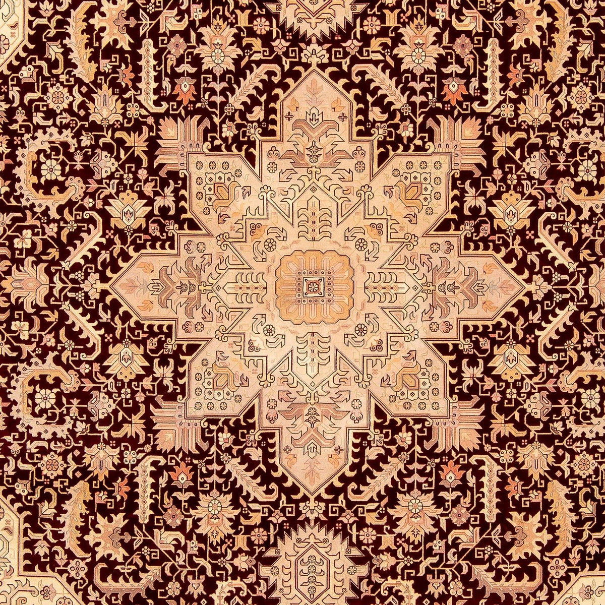 Persisk tæppe - Tabriz - Royal - 356 x 250 cm - lys brun