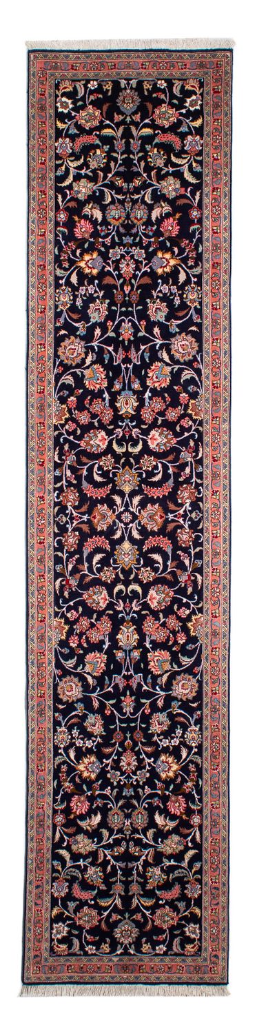 Løber Persisk tæppe - Tabriz - Royal - 298 x 65 cm - mørkeblå