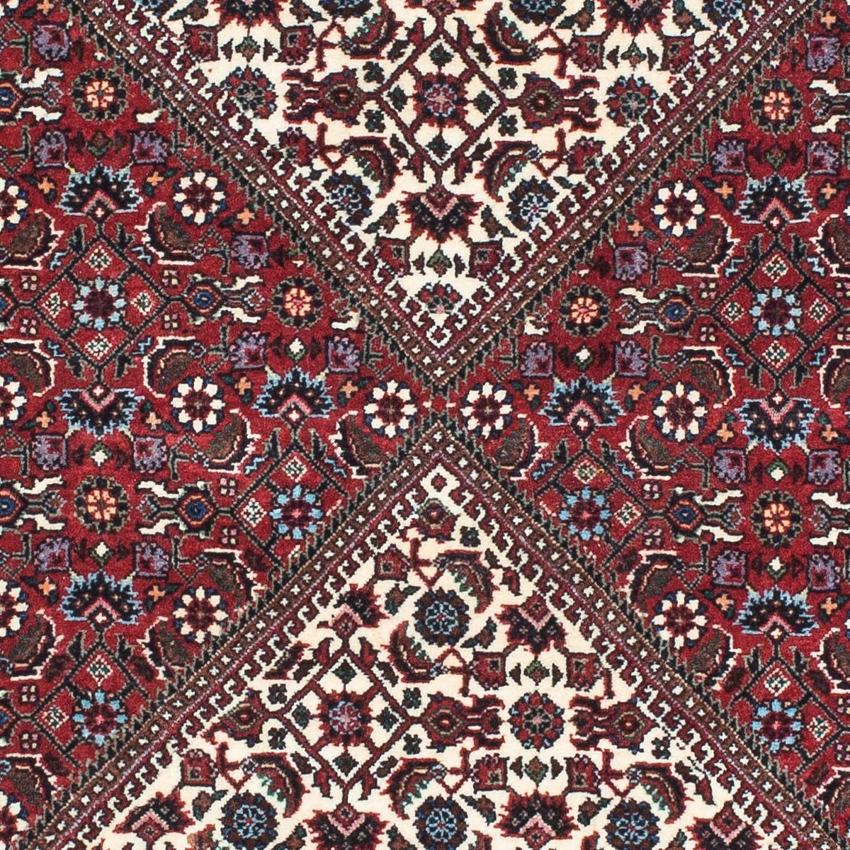 Løber Persisk tæppe - Bijar - 214 x 83 cm - lysrød