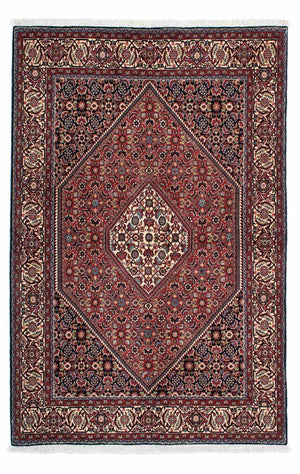 Persisk tæppe - Bijar - 210 x 136 cm - rød