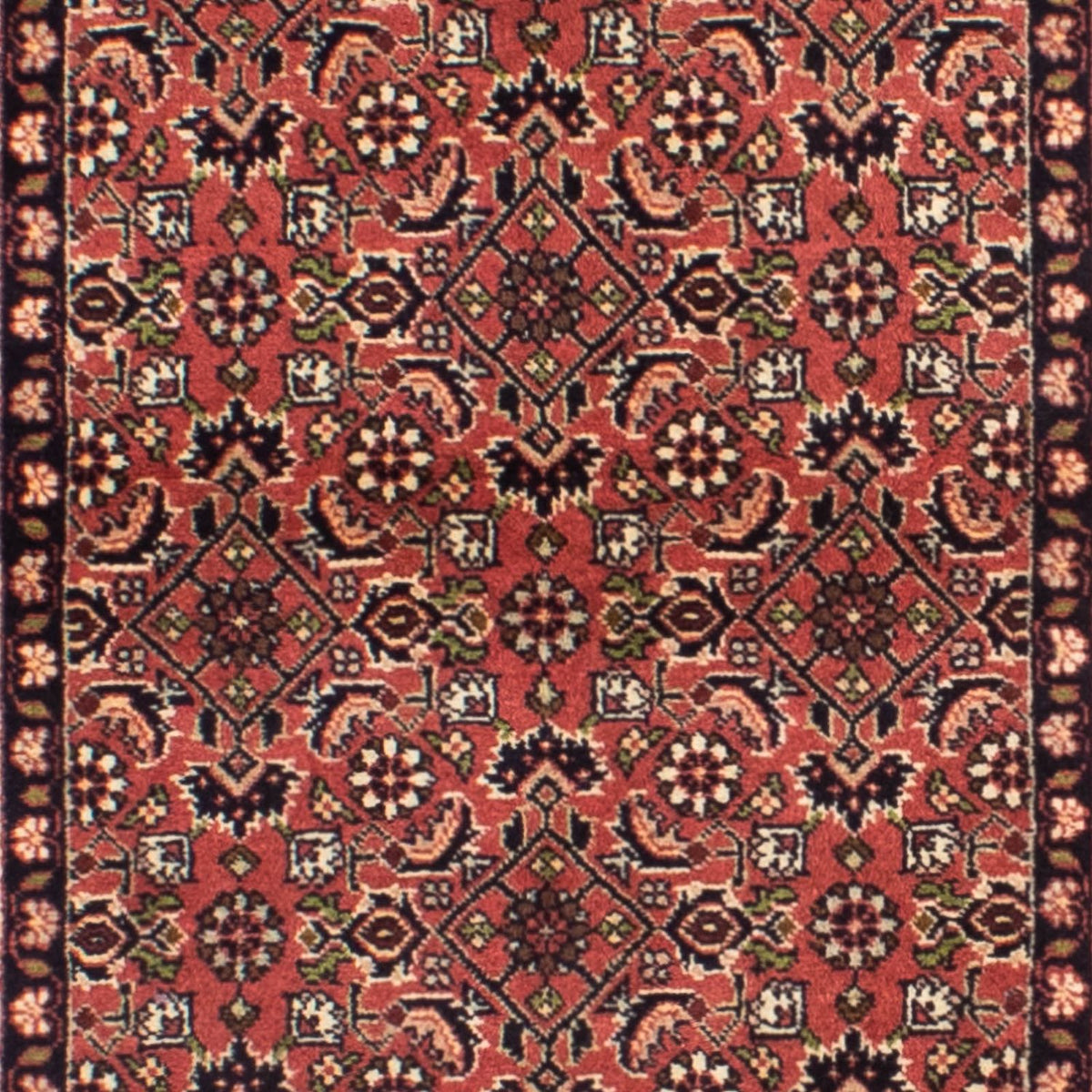 Løber Persisk tæppe - Bijar - 295 x 83 cm - mørkerød