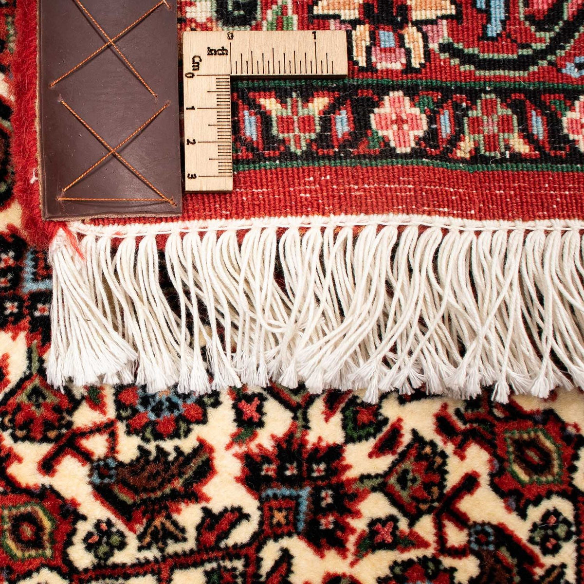 Persisk tæppe - Bijar - 258 x 200 cm - mørkerød