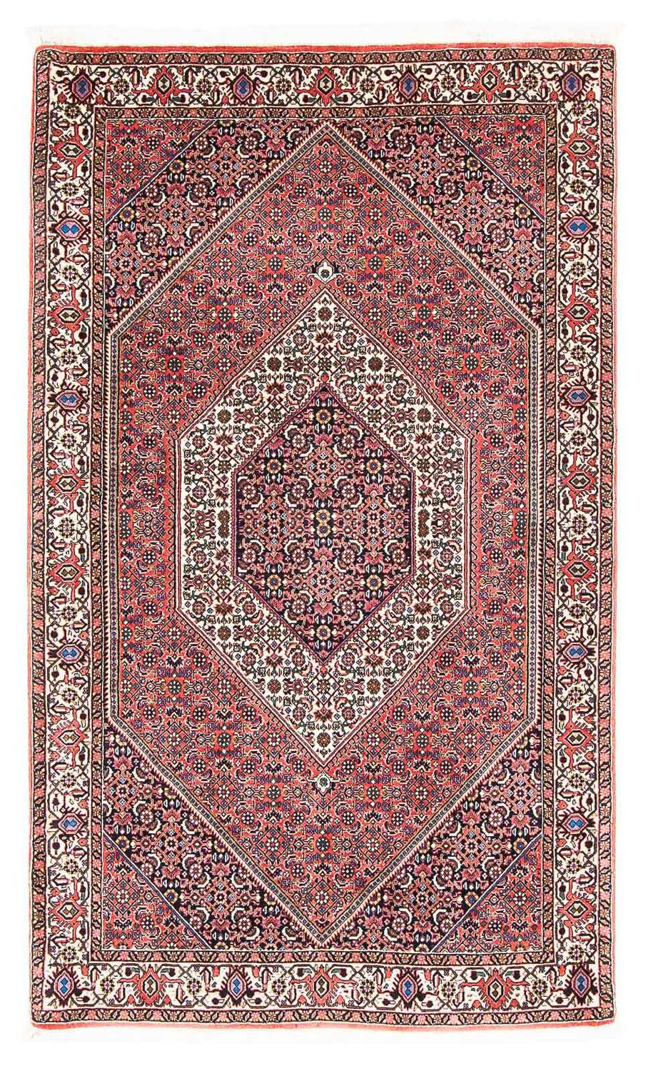 Persisk tæppe - Bijar - 182 x 112 cm - lysrød