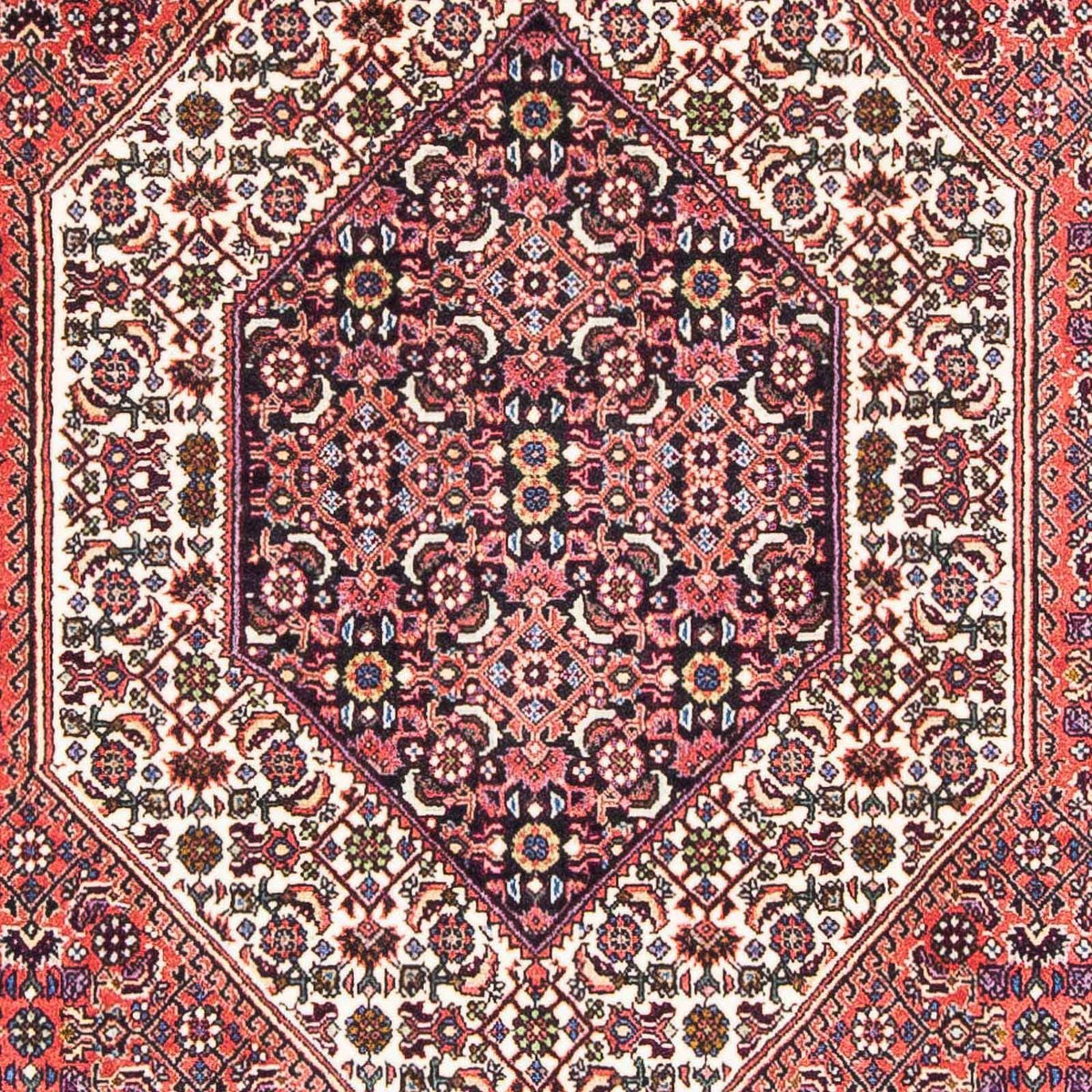 Persisk tæppe - Bijar - 182 x 112 cm - lysrød