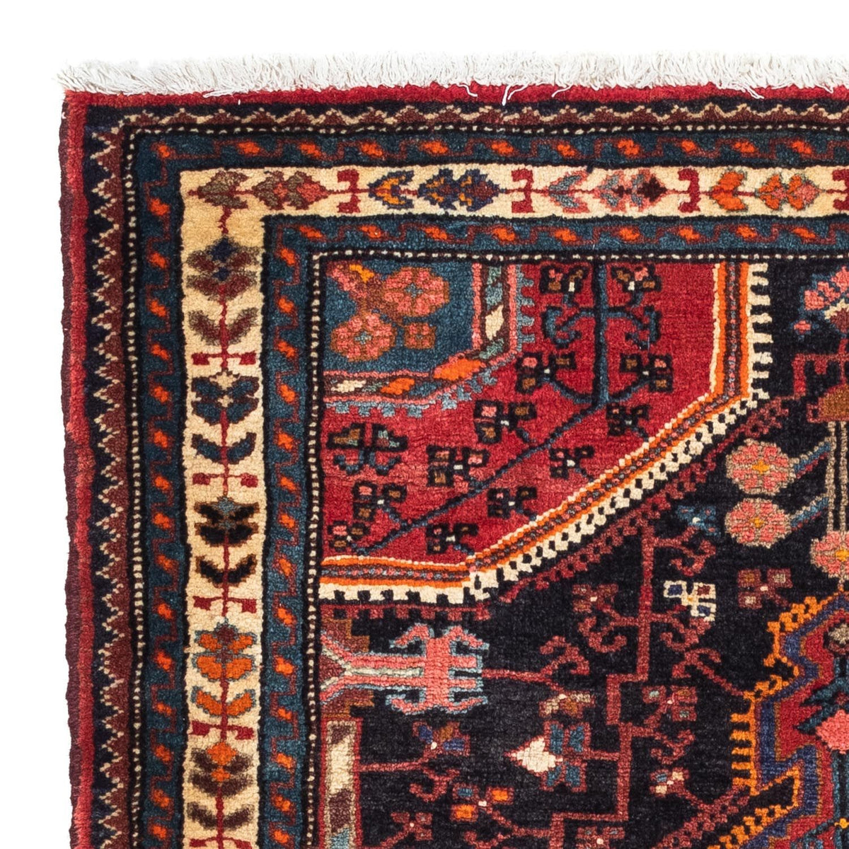 Persisk tæppe - Nomadisk - 127 x 90 cm - mørkerød