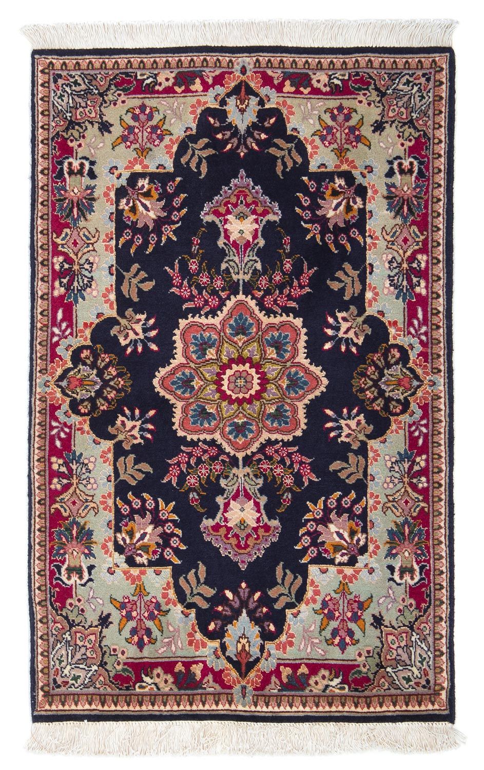 Persisk tæppe - Tabriz - Royal - 90 x 60 cm - mørkeblå
