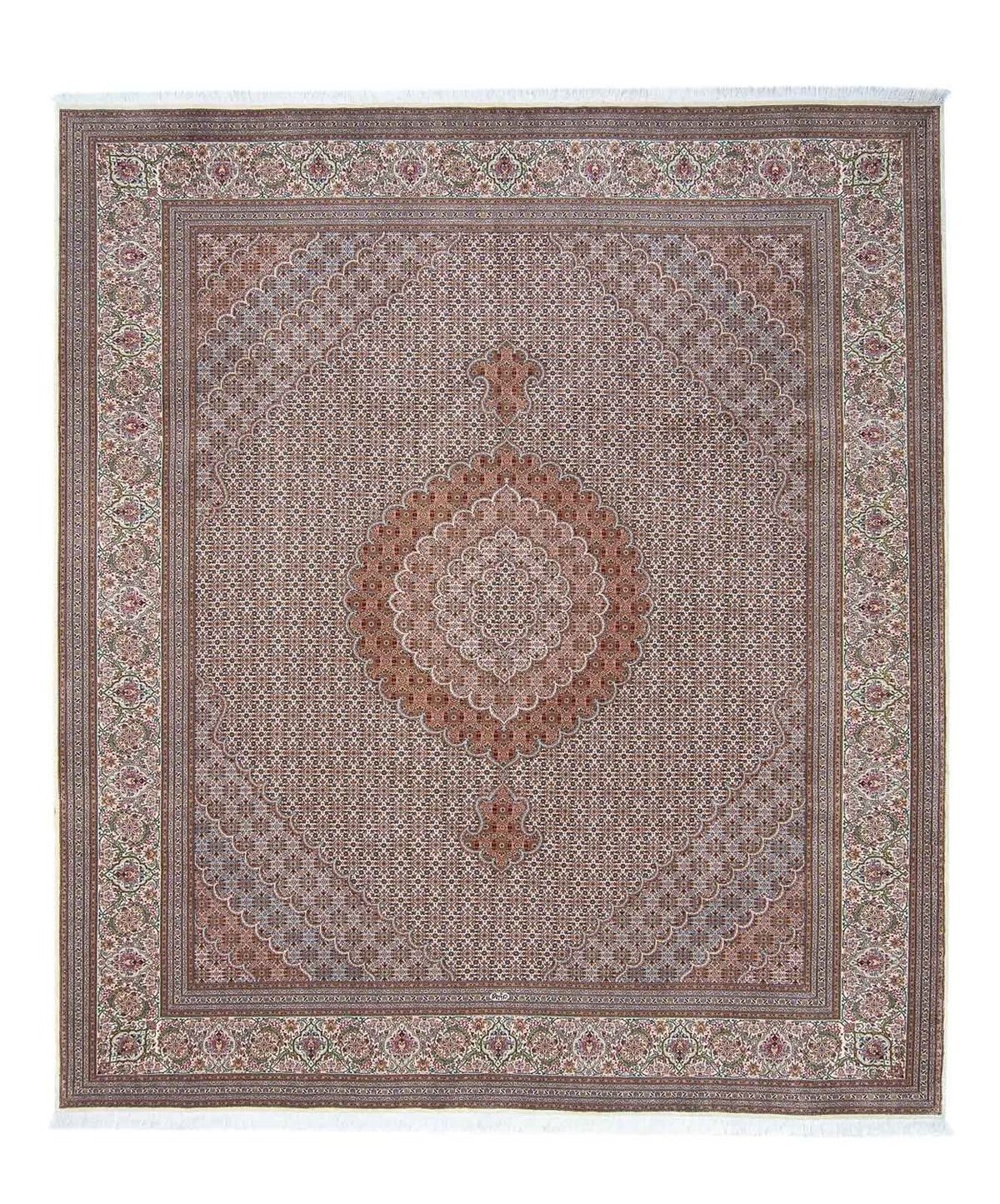 Persisk tæppe - Tabriz - 288 x 251 cm - flerfarvet