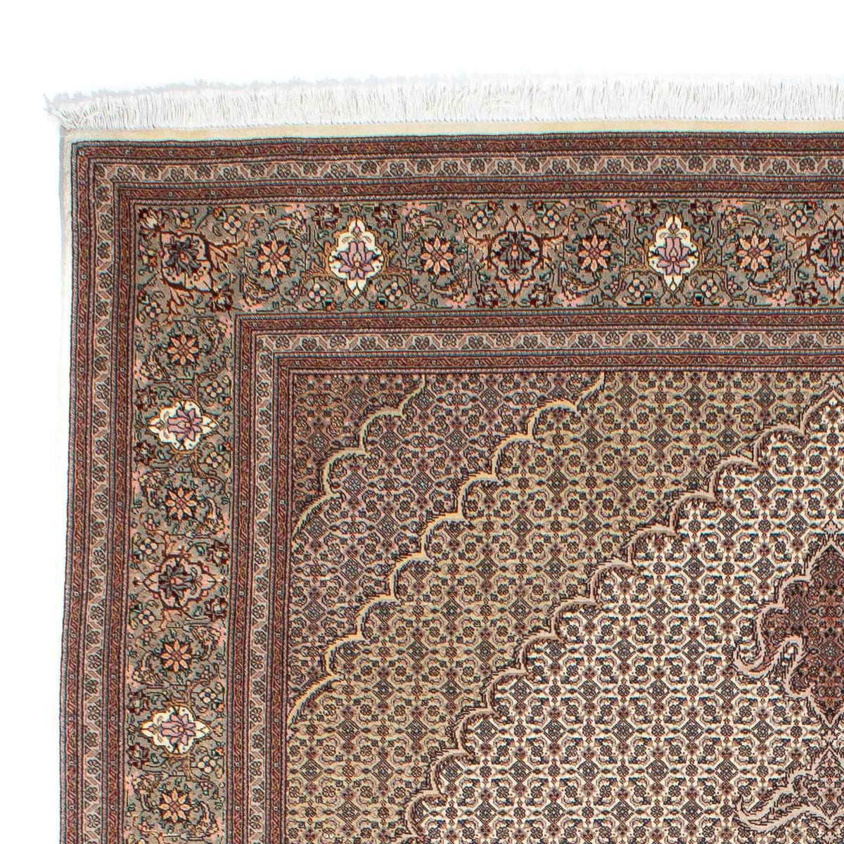 Persisk tæppe - Tabriz - 237 x 168 cm - lys brun